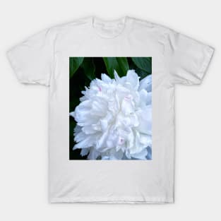 White Peony flower photograph T-Shirt